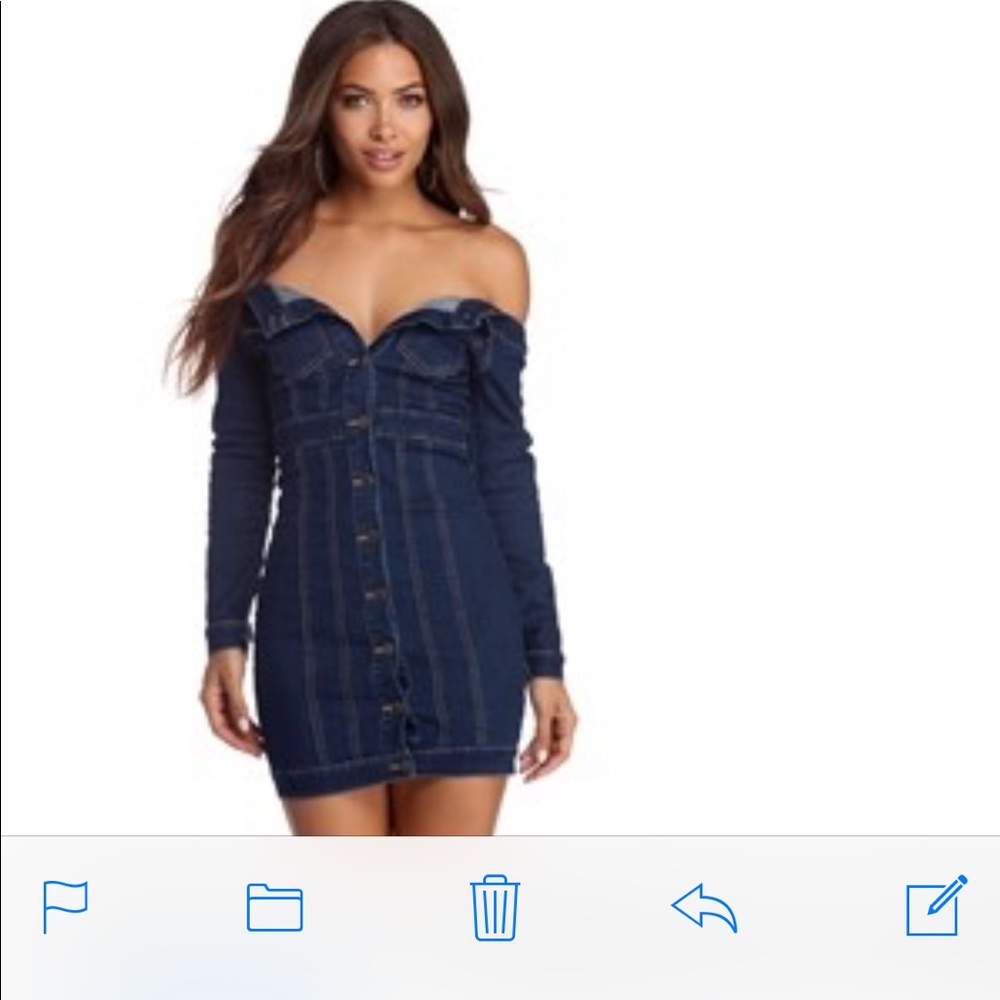 Buttoned up Denim mini dress